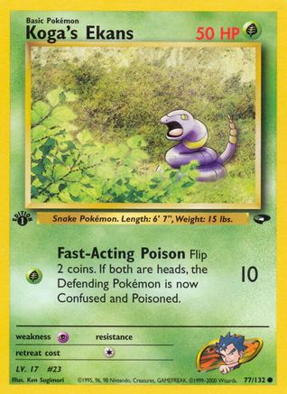 Koga's Ekans 077  - Unlimited Gym Challenge - Common