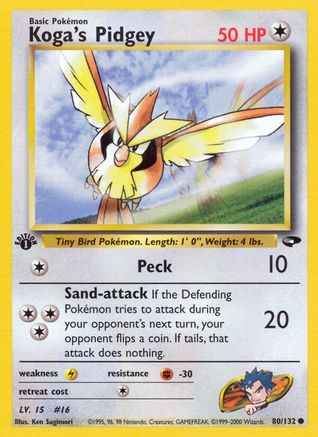 Koga's Pidgey (80) 080  - Unlimited Gym Challenge - Common