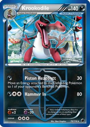 Krookodile (Team Plasma) - 70/116 - Rare