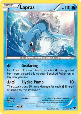 Lapras - 35/146 - Holo Rare - Reverse Holo