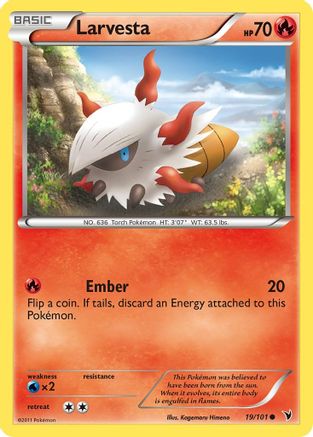 Larvesta (19) - 19/101 - Common - Reverse Holo