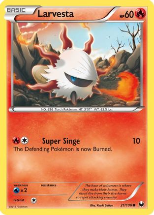 Larvesta (21) - 21/108 - Common - Reverse Holo
