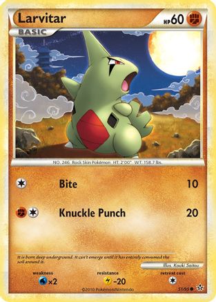Larvitar (51)  - Reverse Holofoil Unleashed - Common