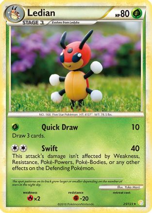 Ledian - 25/123 - Rare - Reverse Holo