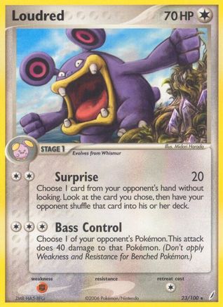 Loudred - 23/100 - Rare - Reverse Holo