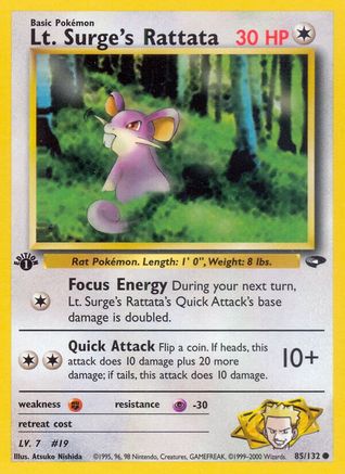 Lt. Surge's Rattata 085  - Unlimited Gym Challenge - Common