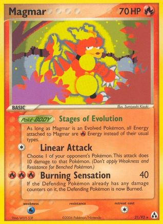 Magmar - 21/92 - Rare - Reverse Holo