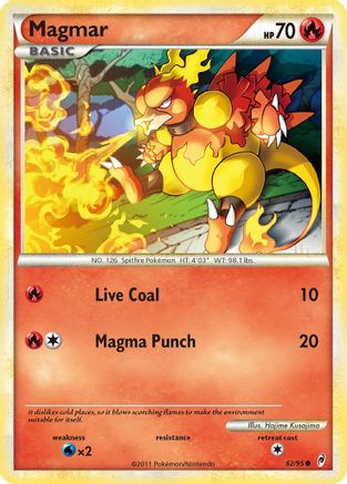 Magmar - 62/95 - Common - Reverse Holo