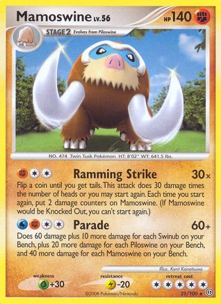 Mamoswine - 21/100 - Rare - Reverse Holo