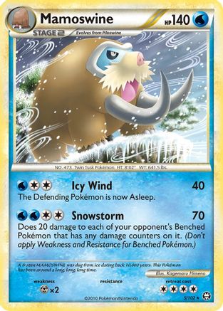 Mamoswine - 5/102 - Holo Rare - Reverse Holo
