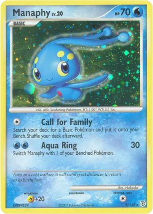 Manaphy - 9/130 - Holo Rare - Reverse Holo