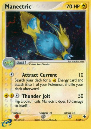Manectric - 9/109 - Holo Rare - Reverse Holo
