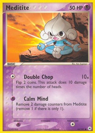 Meditite - 65/101 - Common - Reverse Holo