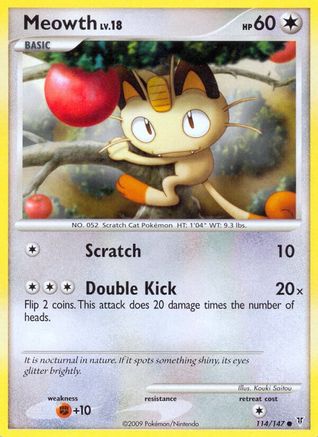 Meowth - 114/147 - Common - Reverse Holo