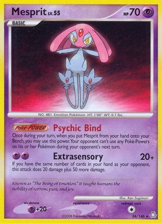 Mesprit - 34/146 - Rare - Reverse Holo