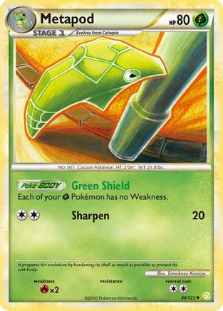 Metapod - 46/123 - Uncommon - Reverse Holo