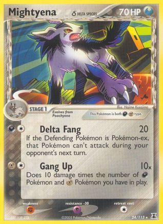 Mightyena (Delta Species) - 24/113 - Rare - Reverse Holo