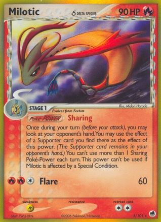 Milotic (Delta Species) - 5/101 - Holo Rare - Reverse Holo