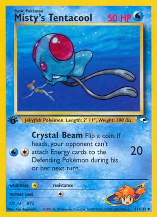 Misty's Tentacool (57) 057  - Unlimited Gym Heroes - Uncommon