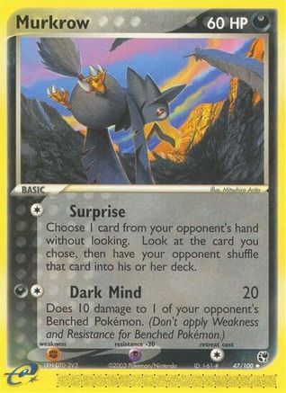 Murkrow - 47/100 - Uncommon - Reverse Holo