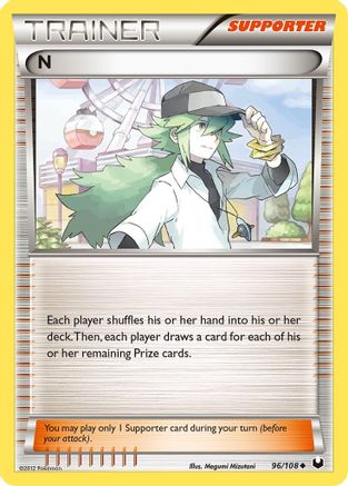N (Supporter) - 96/108 - Uncommon - Reverse Holo