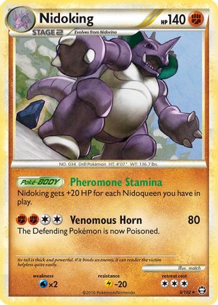 Nidoking - 6/102 - Holo Rare - Reverse Holo