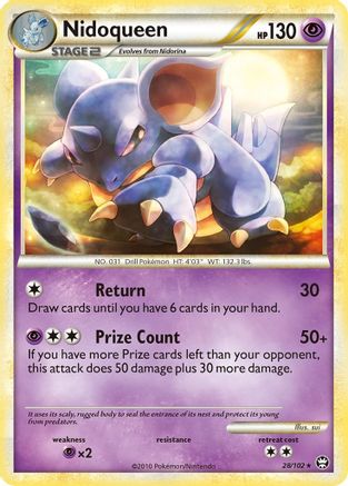 Nidoqueen - 28/102 - Rare - Reverse Holo