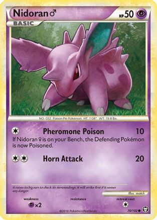 Nidoran M - 70/102 - Common - Reverse Holo