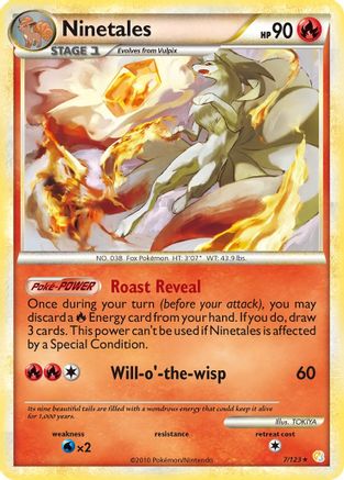 Ninetales - 7/123 - Holo Rare - Reverse Holo