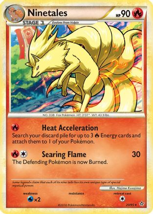 Ninetales  - Reverse Holofoil Unleashed - Rare
