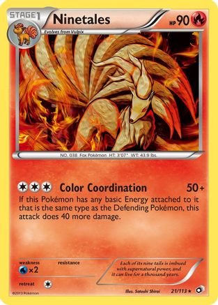 Ninetales - 21/113 - Rare - Reverse Holo