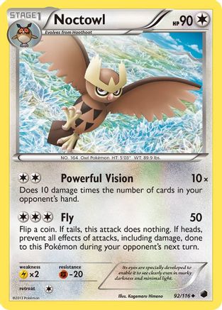 Noctowl - 92/116 - Uncommon - Reverse Holo