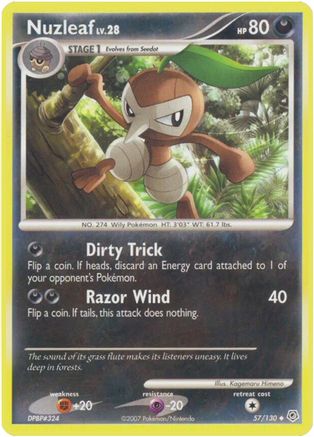 Nuzleaf - 57/130 - Uncommon - Reverse Holo