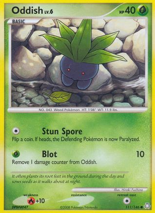 Oddish (111) 111  - Reverse Holofoil Legends Awakened - Common