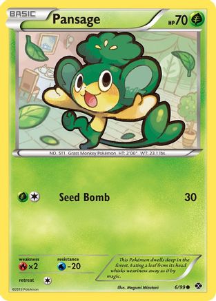 Pansage - 6/99 - Common - Reverse Holo