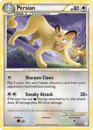 Persian - 27/123 - Rare - Reverse Holo