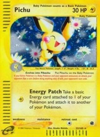 Pichu (22) - 22/165 - Holo Rare - Reverse Holo