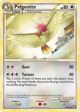 Pidgeotto - 47/102 - Uncommon - Reverse Holo