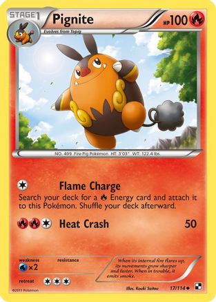 Pignite (17) - 17/114 - Uncommon - Reverse Holo