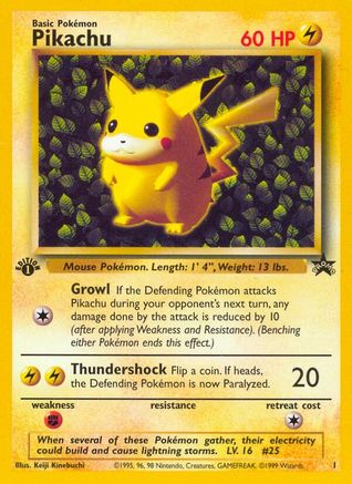Pikachu (1) (Misprint) - 1 - Promo - 1st Edition