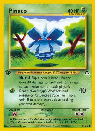 Pineco 061/75  - 1st Edition Neo Discovery - Common
