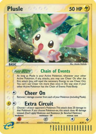 Plusle - 8/97 - Holo Rare - Reverse Holo