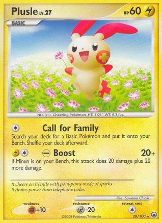 Plusle - 28/100 - Rare