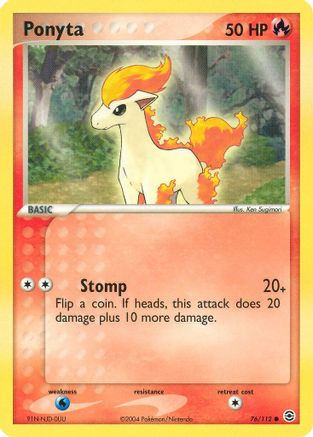 Ponyta - 76/112 - Common - Reverse Holo