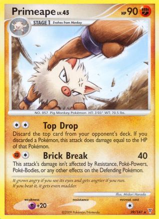 Primeape - 39/147 - Rare - Reverse Holo
