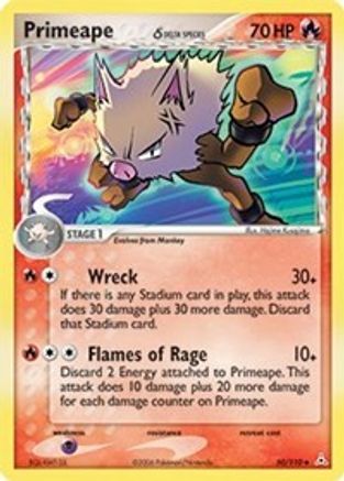 Primeape (Delta Species) - 50/110 - Uncommon - Reverse Holo