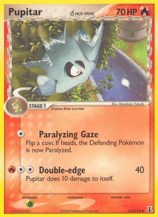 Pupitar (Delta Species) - 51/113 - Uncommon - Reverse Holo