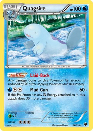 Quagsire - 22/116 - Rare - Reverse Holo