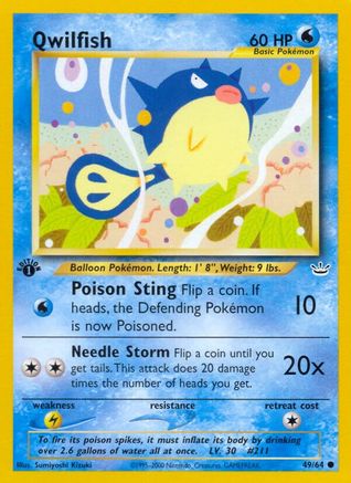 Qwilfish - 49/64 - Common - 1st Edition