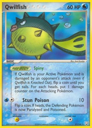 Qwilfish - 27/109 - Rare - Reverse Holo